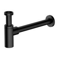 Сифон для умивальника овальний, чорний Cersanit