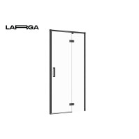 Двері душової кабіни larga 100х195 розпашні правосторонні, профіль чорний Cersanit