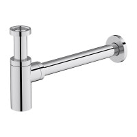 Сифон для умивальника овальний, хром Cersanit