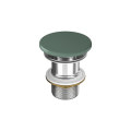 Керамический донный клапан для умывальников, зеленый матовый Cersanit без перелива.
