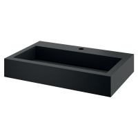 Раковина підвісна антивандальна з нержавіючої сталі з отвором під змішувач Delabie AQUEDUTO чорна матова 