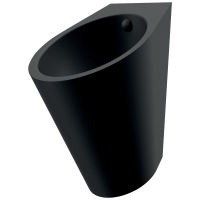 Антивандальний підвісний пісуар з нержавіючої сталі чорний матовий Delabie FINO 