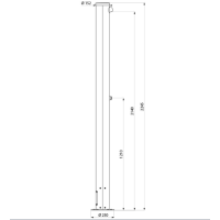 Антивандальна таймерна душова колонка з анодованого алюмінію Delabie PLEIN AIR (717510)  