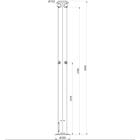 Антивандальная таймерная душевая колонка из анодированного алюминия Delabie PLEIN AIR 4 (717540)
