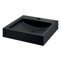 Умывальник антивандальный на столешнице из нержавеющей стали с отверстием под смеситель Delabie UNITO черный матовый