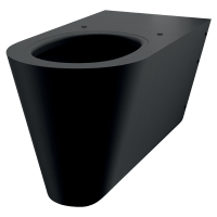 Підвісний унітаз для людей з обмеженими можливостями з нержавіючої сталі чорний матовий Delabie WC 700 S 