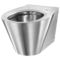 Підвісний антивандальний унітаз з нержавіючої сталі Delabie WC BCN S 