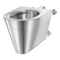 Підвісний антивандальний унітаз з нержавіючої сталі Delabie WC S21 S TC 