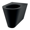 Підвісний антивандальний унітаз з нержавіючої сталі Delabie чорний матовий WC S21 S 