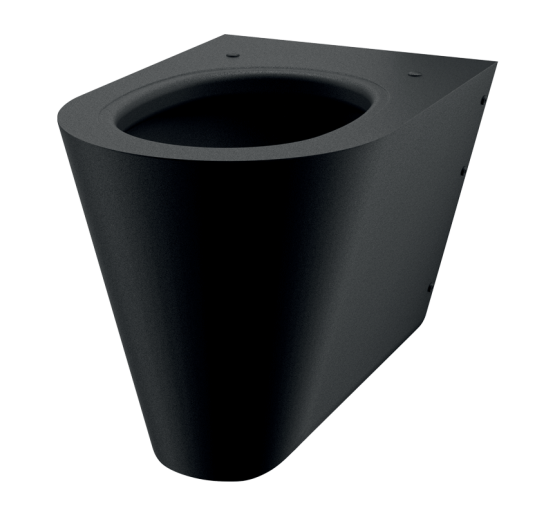 Підвісний антивандальний унітаз з нержавіючої сталі Delabie чорний матовий WC S21 S 