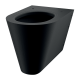 Подвесной антивандальный унитаз из нержавеющей стали Delabie черный матовый WC S21 S