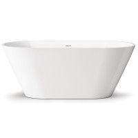 Ванна раздельно стоящая DEVIT Style 17070130W 166см из литого (искусственного) камня Silkstone, с интегрированным сифоном, цвет белый глянец (1 сорт)