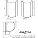 душова кабіна Radaway Almatea PDJ 90*90 ліва коричневе скло 30602-01-08N