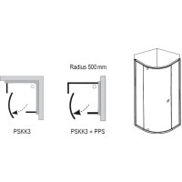 Душова кабіна Ravak Pivot PSKK3- 100 білий/білий+transparent (376AA101Z1)