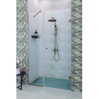 Душові двері  Andora Elbrus Bronze 110x200 скло прозоре 