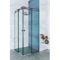 Душова кабіна ANDORA Estrato Black скло прозоре 110x90 