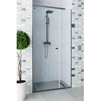 Душові двері Andora Korsika Black прозоре скло 90x200 