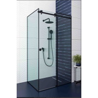 Душова кабіна ANDORA Line Black скло прозоре 100x100 