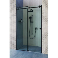 Душевые двери Andora Pasific Black прозрачное стекло 110x200 