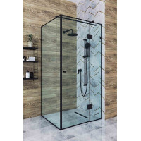 Душова кабіна ANDORA Viva Black скло прозоре 90x110 