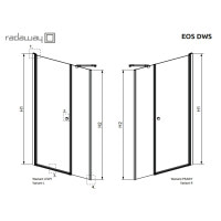 Душові двері Radaway Eos DWS 120 R прозоре скло (37992-01-01NR)
