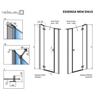 Душові двері Radaway Essenza New DWJS 140 L  прозоре скло (385033-01-01L)