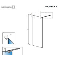 Душова кабіна Radaway Modo New II 160 прозоре скло (389164-01-01)