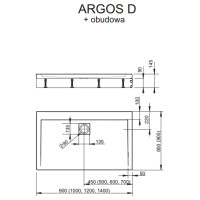 душовий піддон Radaway Argos D з панеллю 110x90 (4ADN911-02)