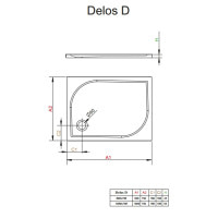 душовий піддон Radaway Delos D 100x75 (4D17555-03)