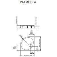 душовий піддон Radaway Patmos A 80x80 (4S88155-03)