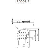 душевой поддон Radaway Rodos B 90x90 (4D99155-03)