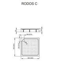душевой поддон Radaway Rodos C Compact 90x90 (4K99155-04)