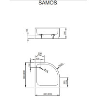 душевой поддон Radaway Samos A 90x90 (4S99300-03)