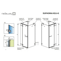 Душова кабіна Radaway Euphoria KDJ+S door 80 L прозоре скло (383021-01L)