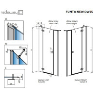 Душові двері Radaway Fuenta New DWJS 120 R  прозоре скло (384031-01-01R)