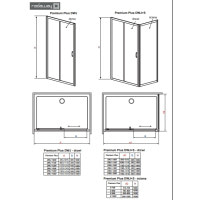 Душевые двери Radaway Premium Plus DWJ 120 прозрачное стекло (33313-01-01N)