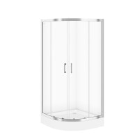 Душевая полукруглая кабина Cersanit Basic 90x90x190 прозрачное стекло (S158-005)