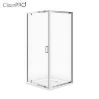 Кутова душова кабіна Cersanit Arteco 90х90х190 з поворотними дверима прозоре скло (S157-010)