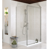 Душова кабіна з розсувними дверима Cersanit Сrea 120x80x200 прозоре скло 