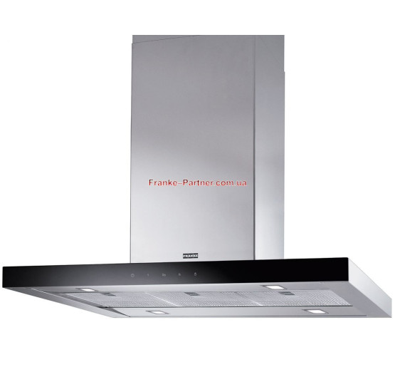 Острівна кухонна витяжка Franke Crystal FCR 925 I BK XS LED0 (325.0518.709) нерж. сталь / чорне скло