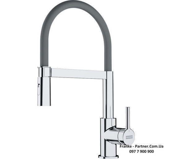 Смеситель кухонный Franke Lina | гибкий излив | функция душа черный матовый | 115.0725.838