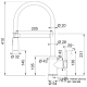 Смеситель кухонный Franke Lina | гибкий излив | функция душа черный матовый | 115.0725.838