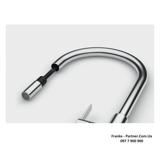 Смеситель кухонный Franke Maris Slim J | вытяжное излияние | ламинарный поток воды хром | 115.0728.388