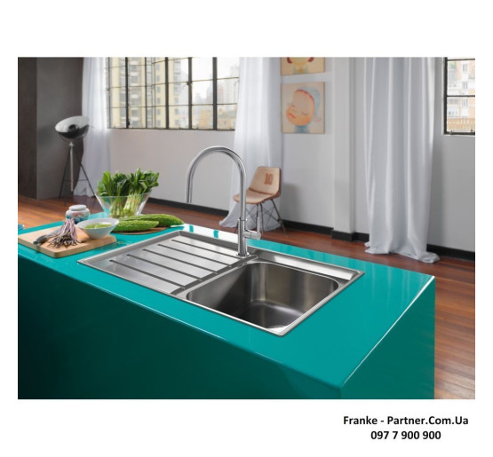 Смеситель кухонный Franke Maris Slim J | вытяжное излияние | ламинарный поток воды хром | 115.0728.388