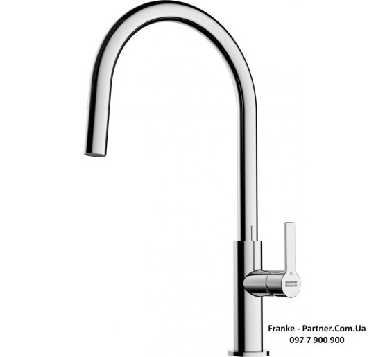 Смеситель кухонный Franke Maris Slim J | вытяжное излияние | ламинарный поток воды хром | 115.0728.388