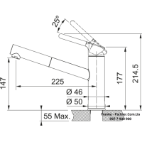 Кухонний змішувач Franke Orbit Pull Out | витяжний вилив | ламінарний потік води | білий | 115.0623.139