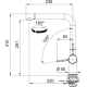 Кухонний змішувач Franke Active L | ламінарний потік | чорний матовий | 115.0653.371
