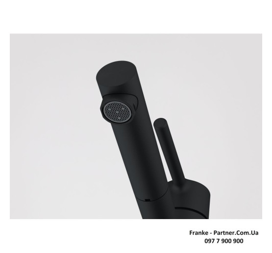 Кухонний змішувач Franke Centro | витяжний вилив | ламінарний потік води | чорний матовий | 115.0621.592