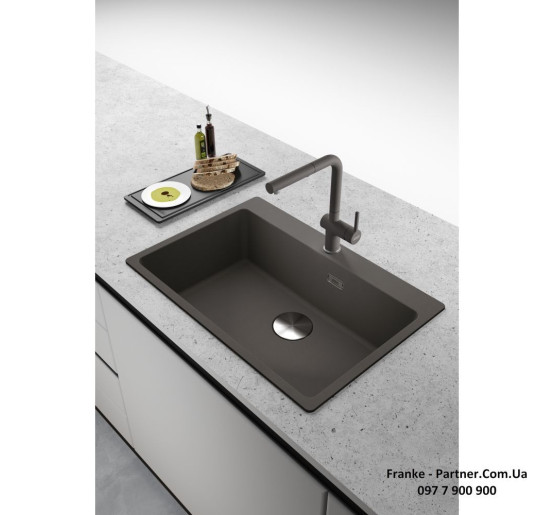 Кухонний змішувач Franke Active L Pull Out | витяжний вилив | функція душу | ламінарний потік води | сірий сланець | 115.0721.464