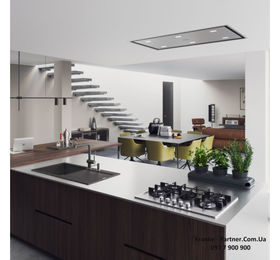 Кухонний змішувач Franke Active L Pull Out | витяжний вилив | функція душу | ламінарний потік води | сірий сланець | 115.0721.464